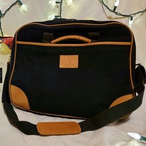 Redwoods Leather Canvas Briefcase/ Laptop Bag